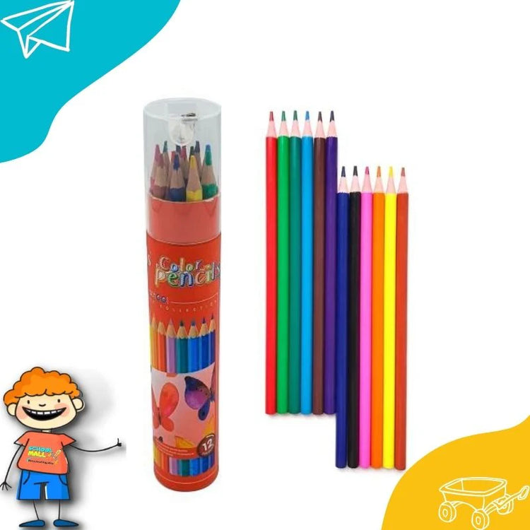 Vneeds Color Pencils - 12 Colors with Sharpner