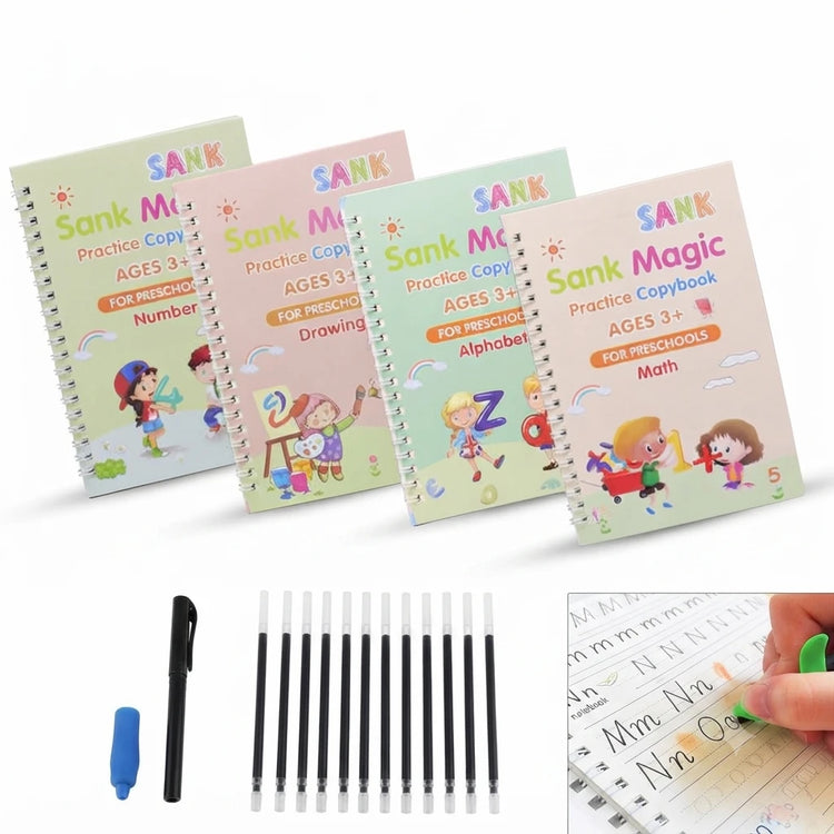 4 PCS Magic Practice Copybook for Kids