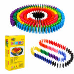 100 Pcs Wooden Colorful Domino Blocks