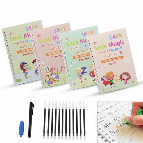 4 PCS Magic Practice Copybook for Kids